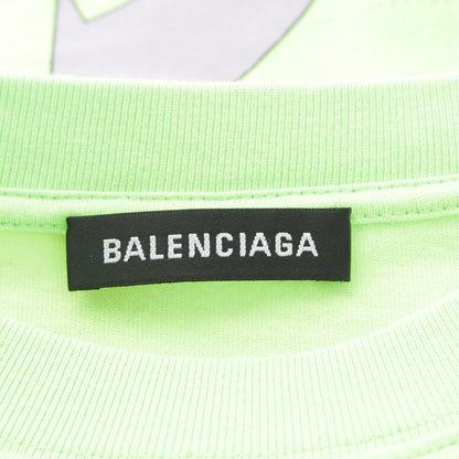 Balenciaga Cotton Back Print Oversize Short Sleeve T-Shirt Light Green XS — view 9