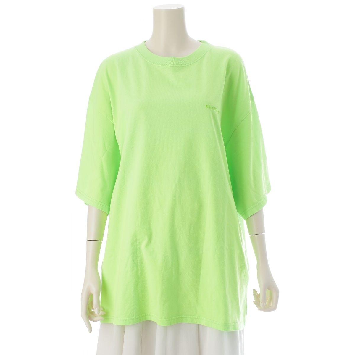 Balenciaga Cotton Back Print Oversize Short Sleeve T-Shirt Light Green XS — view 2