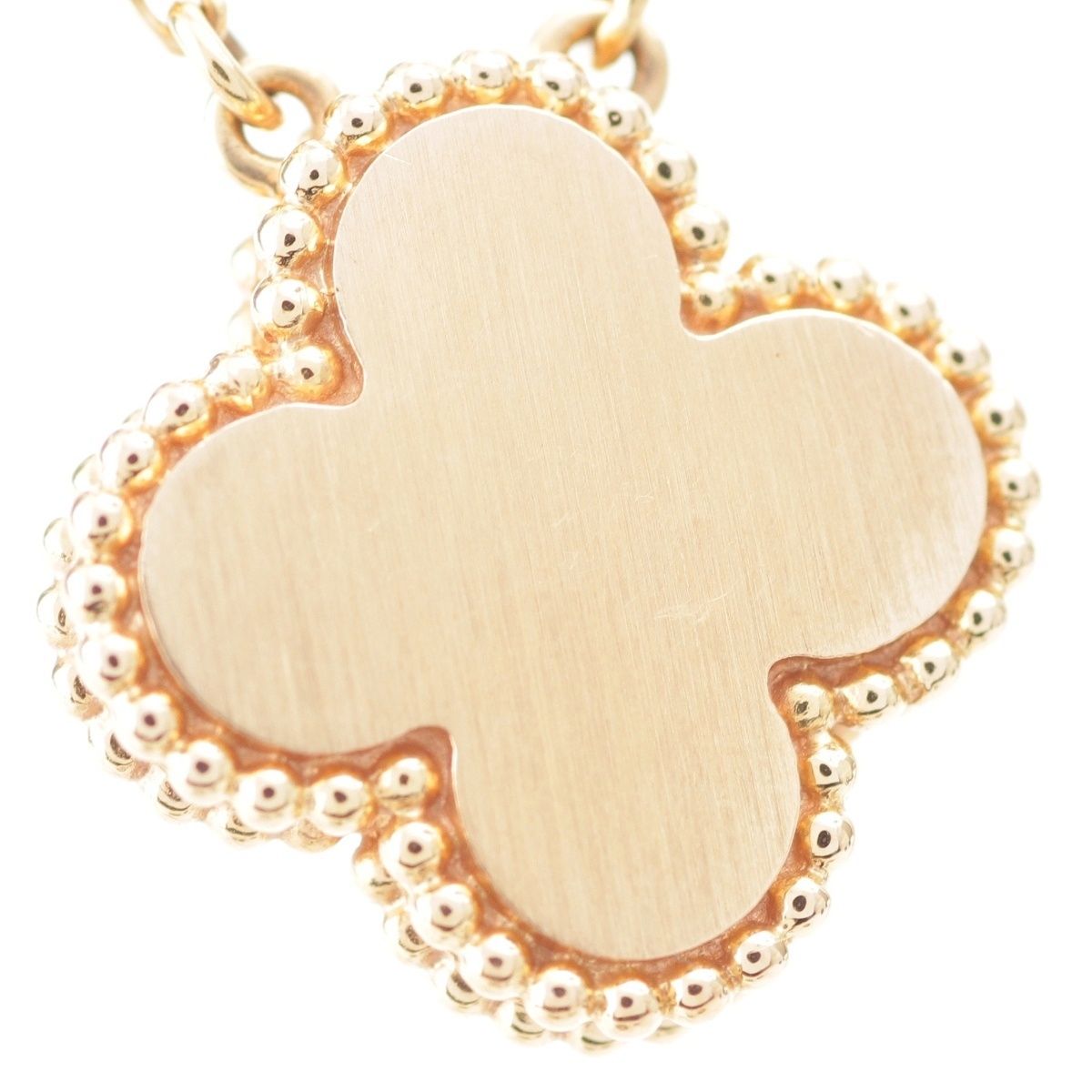 Van Cleef & Arpels Vintage Alhambra Diamond Shell Holiday Limited Necklace 18k — view 5