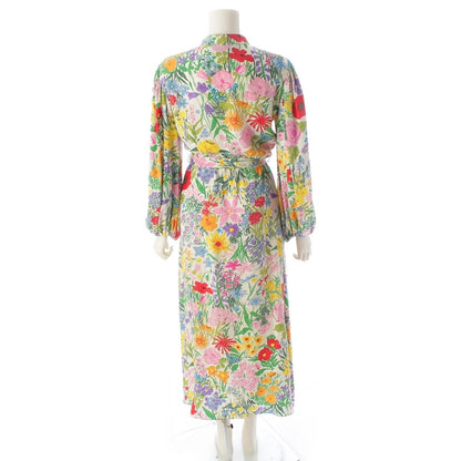 Gucci Ken Scott Silk Floral Dress Long Sleeve Polka Dot White Multicolor 36 — view 4