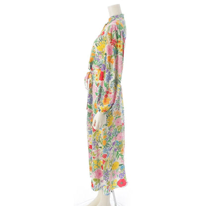 Gucci Ken Scott Silk Floral Dress Long Sleeve Polka Dot White Multicolor 36 — view 3