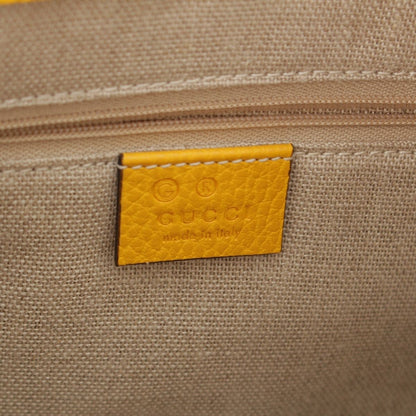 Gucci Interlocking Top Handle 2-Way Chain Shoulder Handbag Yellow — view 7