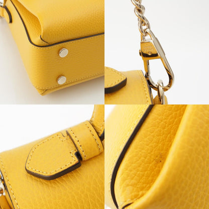 Gucci Interlocking Top Handle 2-Way Chain Shoulder Handbag Yellow — view 9
