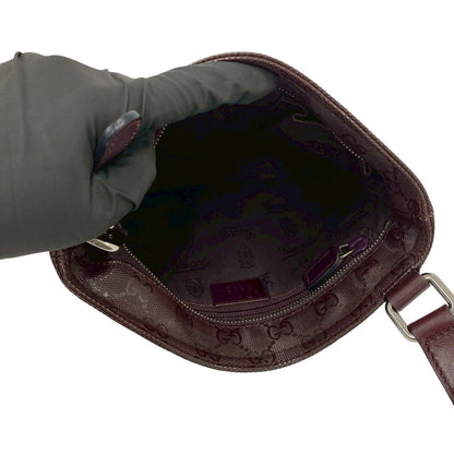 Gucci GG Supreme Logo All Over Pattern Leather Mini Shoulder Bag Pochette — view 9