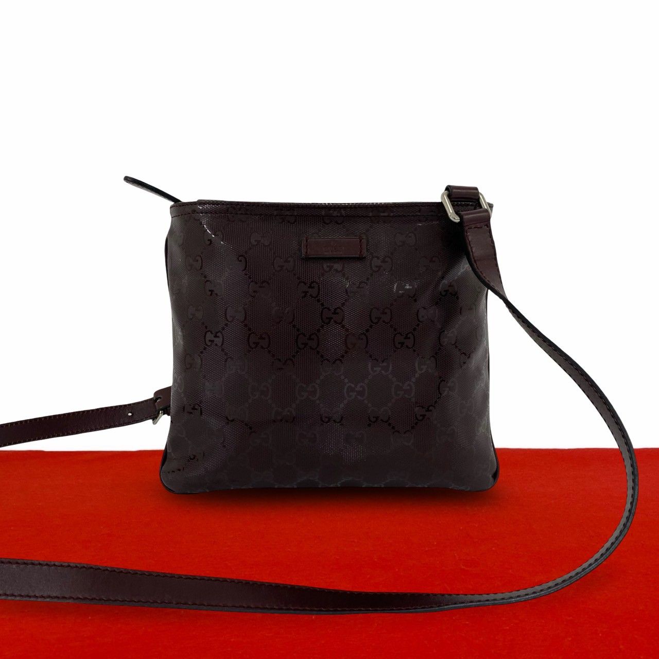 Gucci GG Supreme Logo All Over Pattern Leather Mini Shoulder Bag Pochette