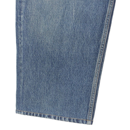 Saint Laurent Cotton Tapered High Rise Jeans Afzorati Washed Denim Pants Blue 32 — view 5