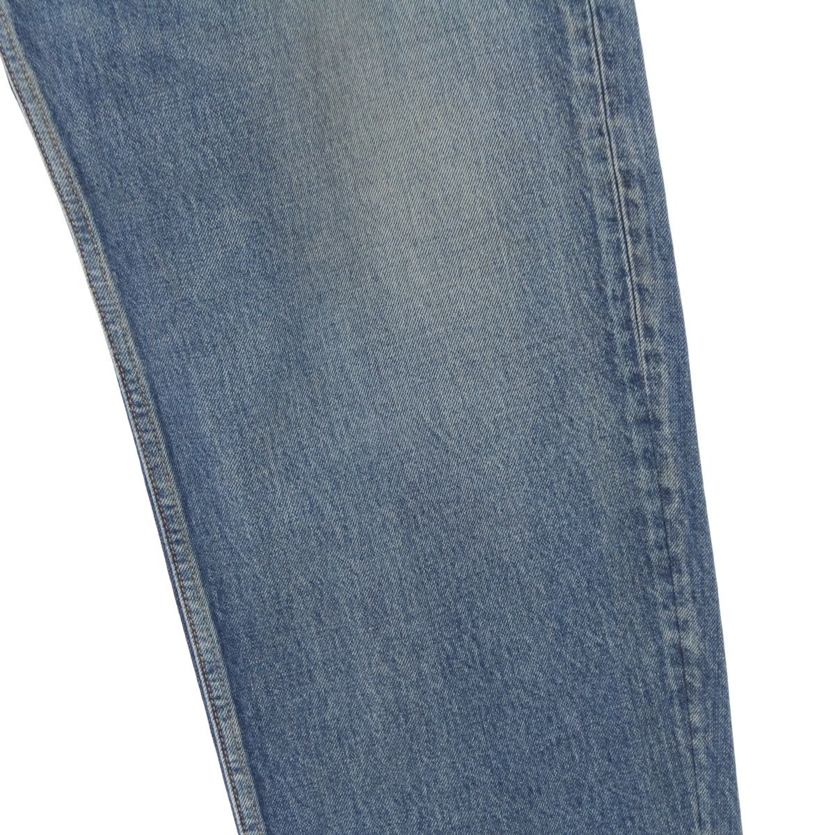 Saint Laurent Cotton Tapered High Rise Jeans Afzorati Washed Denim Pants Blue 32 — view 4