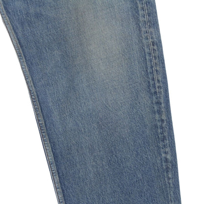 Saint Laurent Cotton Tapered High Rise Jeans Afzorati Washed Denim Pants Blue 32 — view 4