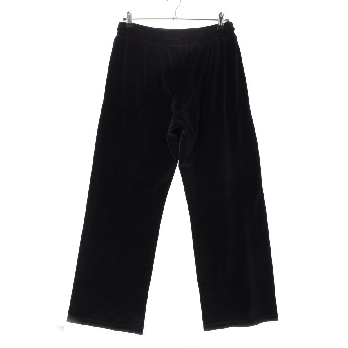 Celine Velvet Logo Embroidery Carriage Loose Lounge Pants Easy Black — view 2