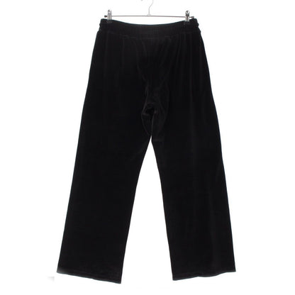 Celine Velvet Logo Embroidery Carriage Loose Lounge Pants Easy Black — view 2