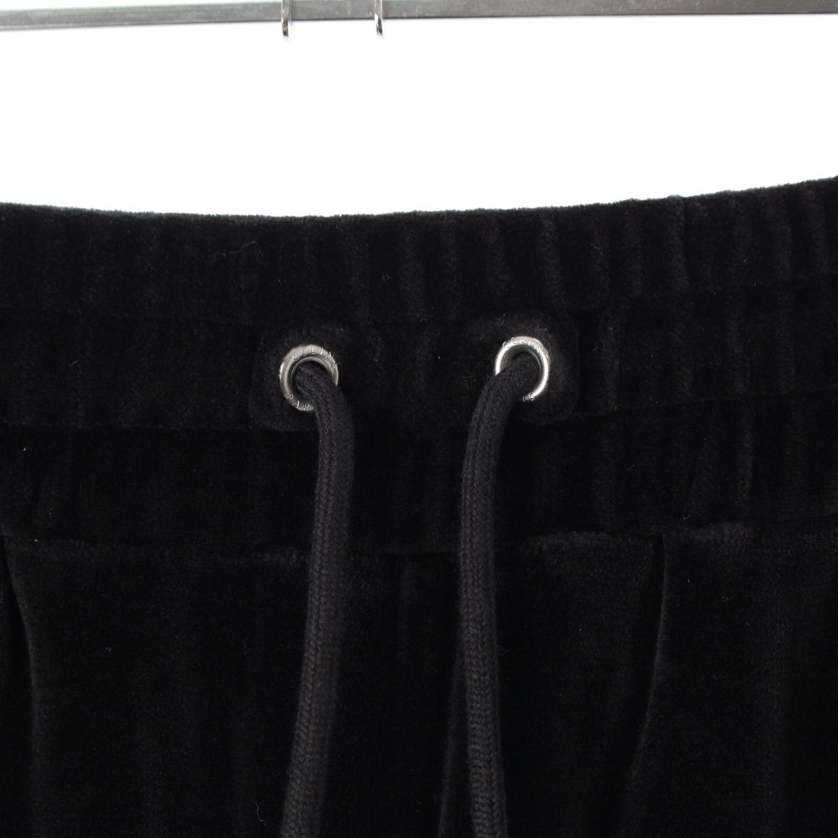 Celine Velvet Logo Embroidery Carriage Loose Lounge Pants Easy Black — view 6
