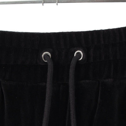 Celine Velvet Logo Embroidery Carriage Loose Lounge Pants Easy Black — view 6