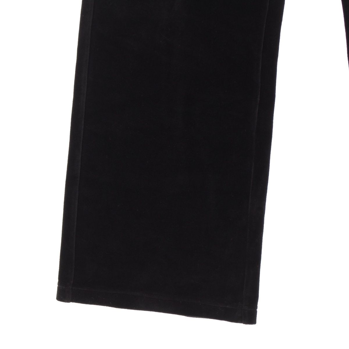 Celine Velvet Logo Embroidery Carriage Loose Lounge Pants Easy Black — view 5