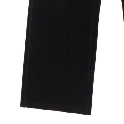 Celine Velvet Logo Embroidery Carriage Loose Lounge Pants Easy Black — view 5