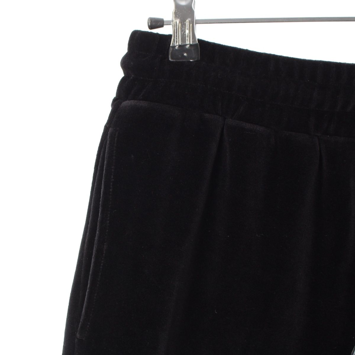 Celine Velvet Logo Embroidery Carriage Loose Lounge Pants Easy Black — view 8