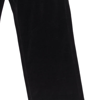 Celine Velvet Logo Embroidery Carriage Loose Lounge Pants Easy Black — view 4