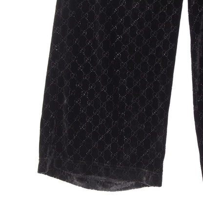 Gucci GG Velvet All Over Pattern Track Pants Easy Black — view 5