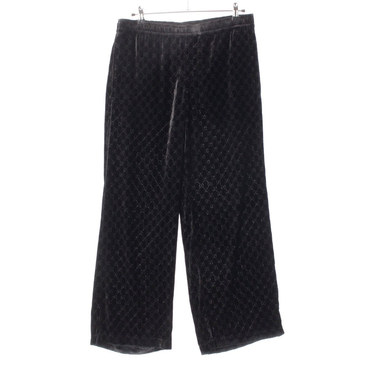 Gucci GG Velvet All Over Pattern Track Pants Easy Black