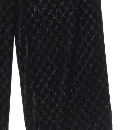 Gucci GG Velvet All Over Pattern Track Pants Easy Black — view 4