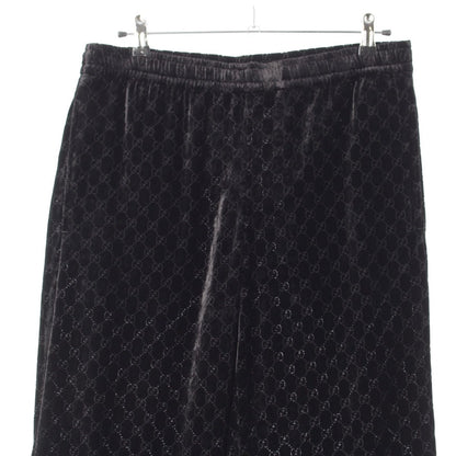 Gucci GG Velvet All Over Pattern Track Pants Easy Black — view 3