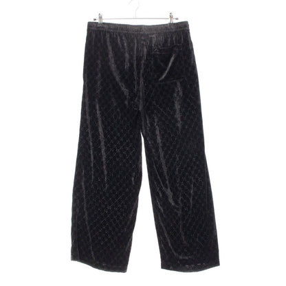 Gucci GG Velvet All Over Pattern Track Pants Easy Black — view 2