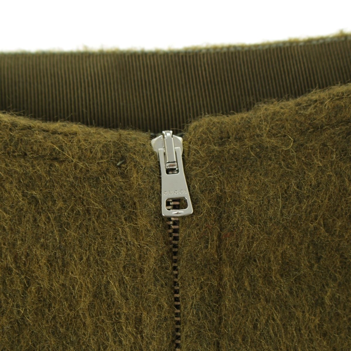 Gucci Mohair Wool Nylon Skirt Moss Green Multicolor 38 — view 7