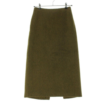 Gucci Mohair Wool Nylon Skirt Moss Green Multicolor 38