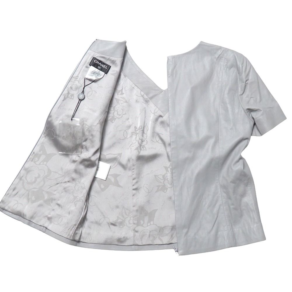 Chanel Blouse 38 Lambskin Short Sleeve — view 5