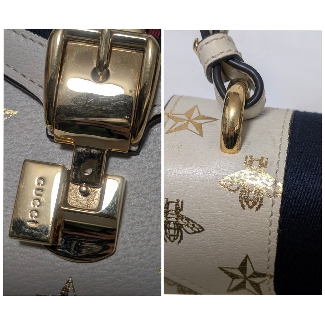 Gucci Sylvie Sherry Line Star White Handbag — view 6
