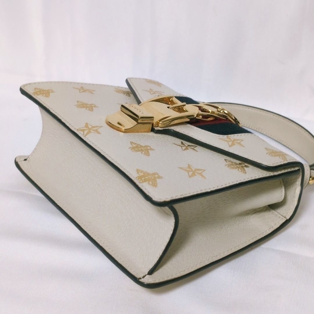 Gucci Sylvie Sherry Line Star White Handbag — view 4