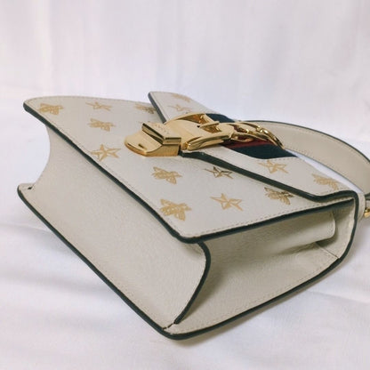 Gucci Sylvie Sherry Line Star White Handbag — view 4