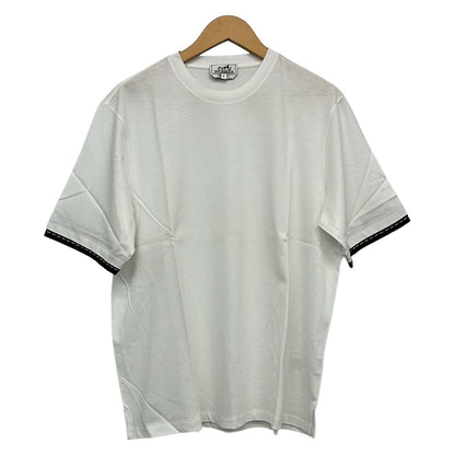 Hermes Short Sleeve T-Shirt M White Bordeaux Crew