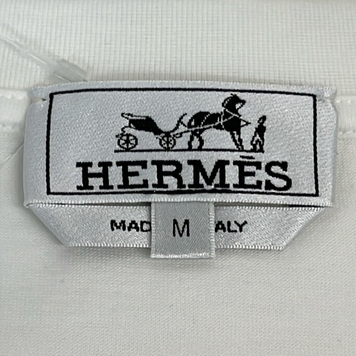 Hermes Short Sleeve T-Shirt M White Bordeaux Crew — view 3