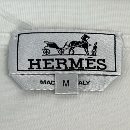 Hermes Short Sleeve T-Shirt M White Bordeaux Crew — view 3