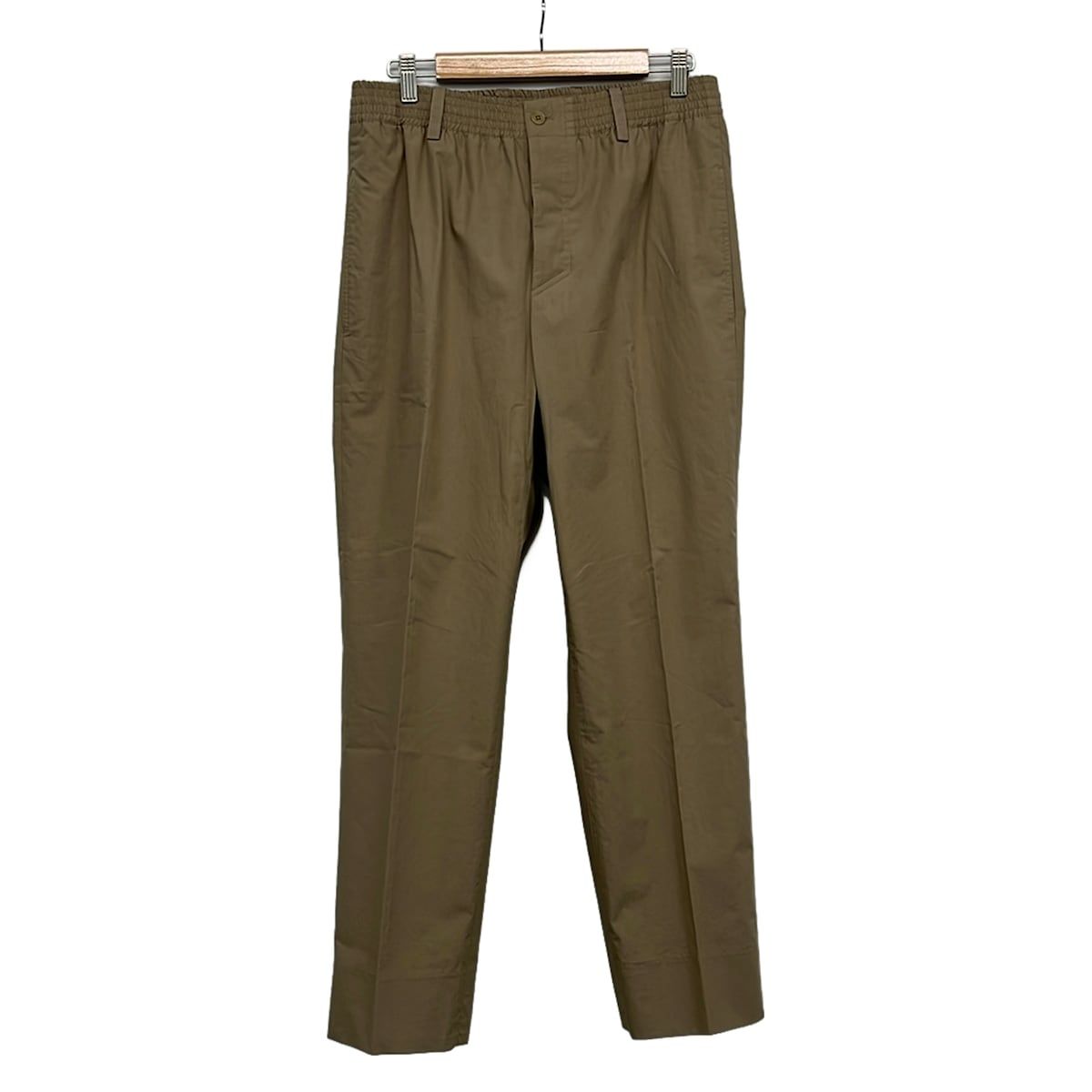 Hermes Pants Beige Full Length Waist Togo Button Fly
