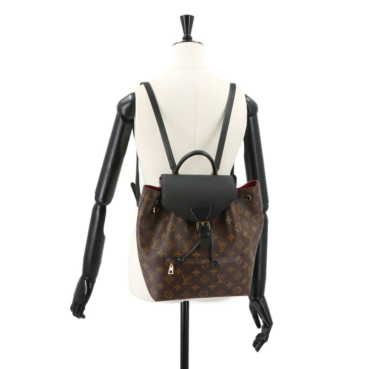 Louis Vuitton Monogram Montsouris NM PM Backpack Noir — view 8