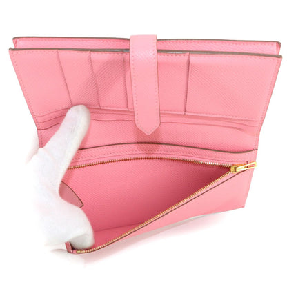 Hermes Bearn Souffle Bifold Wallet Epsom Rose Confetti Gold Soufflet — view 8