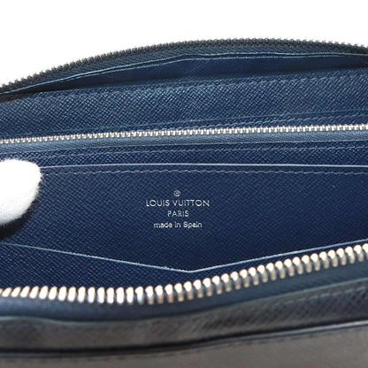 Louis Vuitton Taiga Zippy XL Zip Around Wallet Leather Blue Marine — view 7