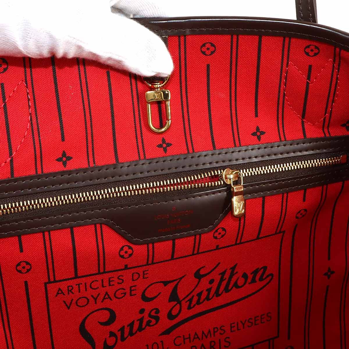 Louis Vuitton Damier Neverfull GM Tote Ebene Cerise Gold — view 7