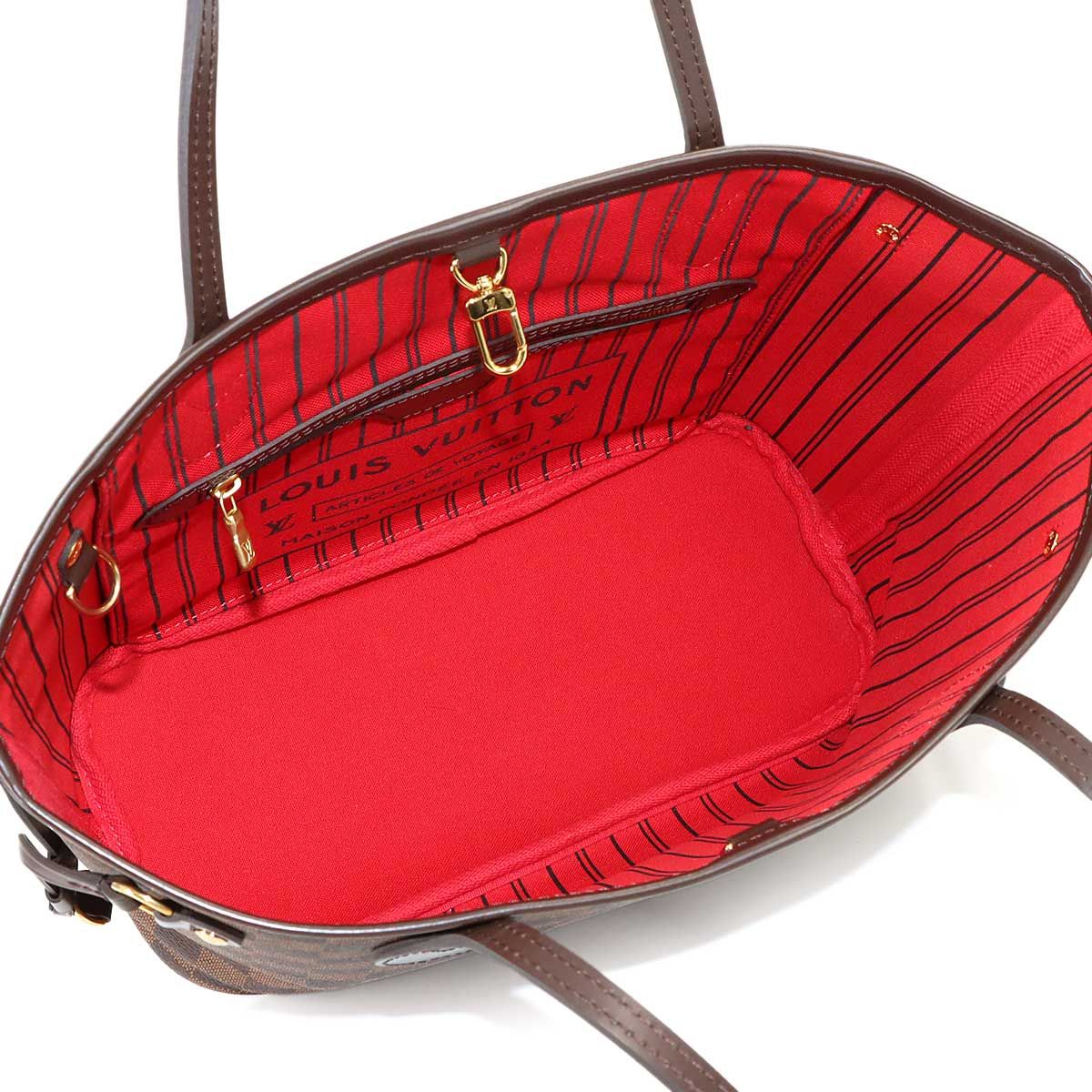 Louis Vuitton Damier Neverfull PM Tote Ebene Gold Brown — view 6