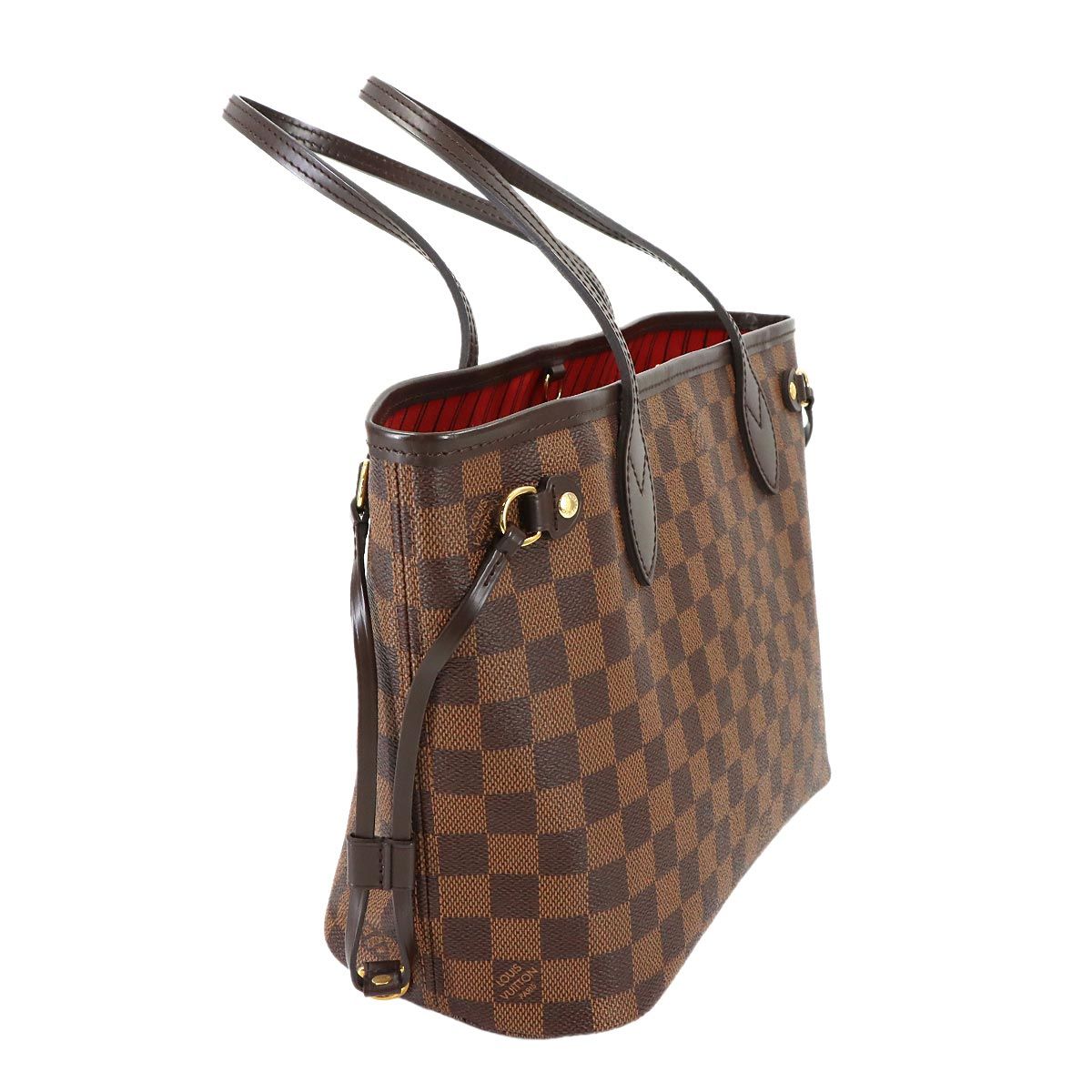 Louis Vuitton Damier Neverfull PM Tote Ebene Gold Brown — view 3
