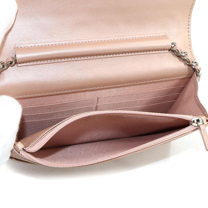Chanel Camellia Chain Wallet Bifold Lambskin Pink — view 7