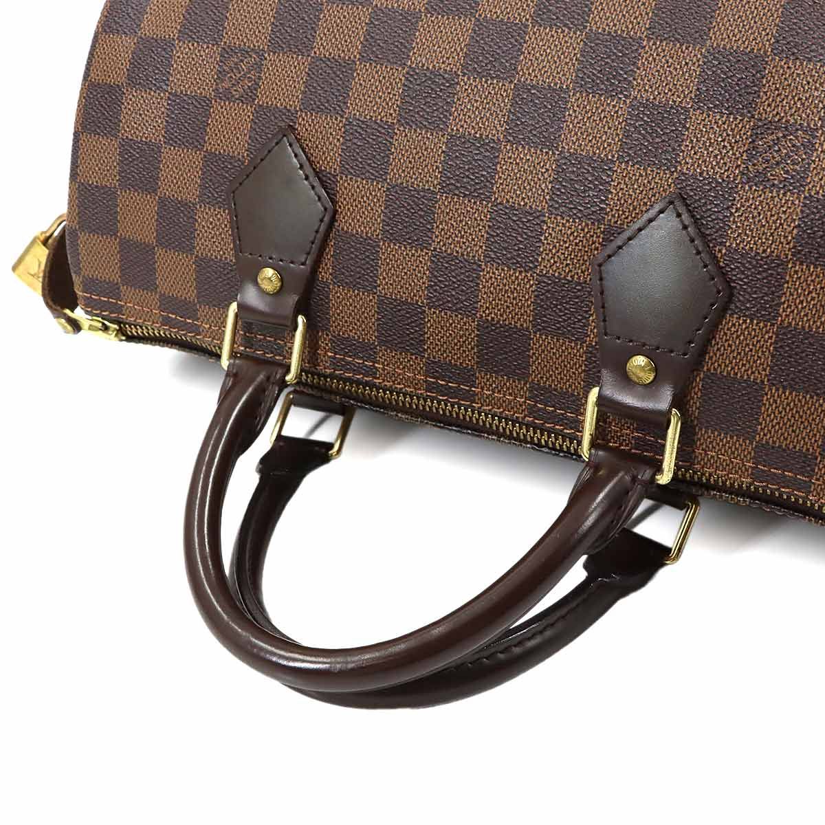 Louis Vuitton Damier Speedy 30 Hand Bag Ebene Brown Gold — view 5