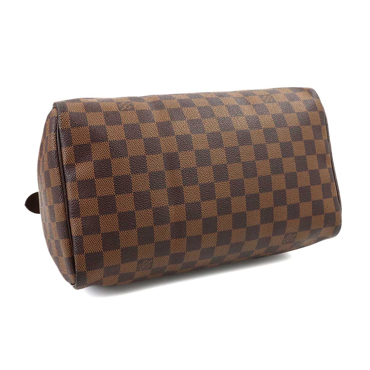 Louis Vuitton Damier Speedy 30 Hand Bag Ebene Brown Gold — view 4