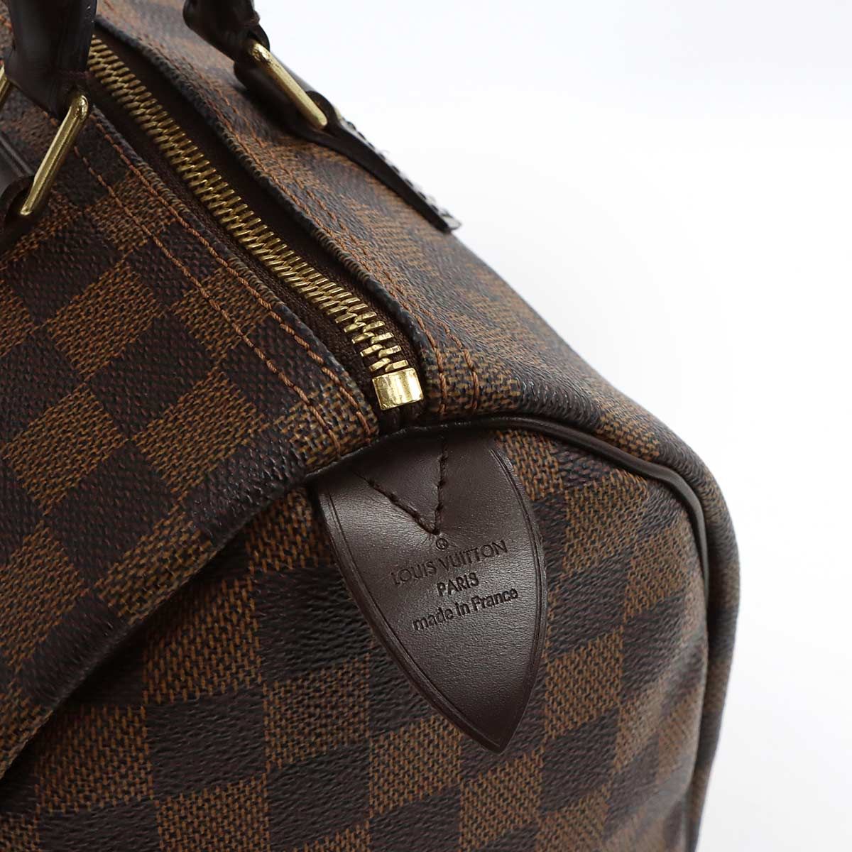 Louis Vuitton Damier Speedy 30 Hand Bag Ebene Brown Gold — view 9
