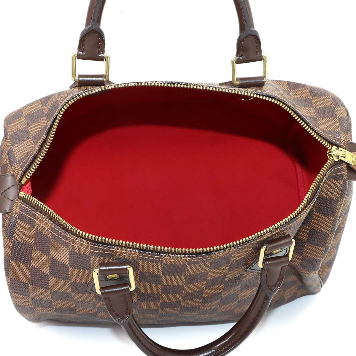 Louis Vuitton Damier Speedy 30 Hand Bag Ebene Brown Gold — view 6