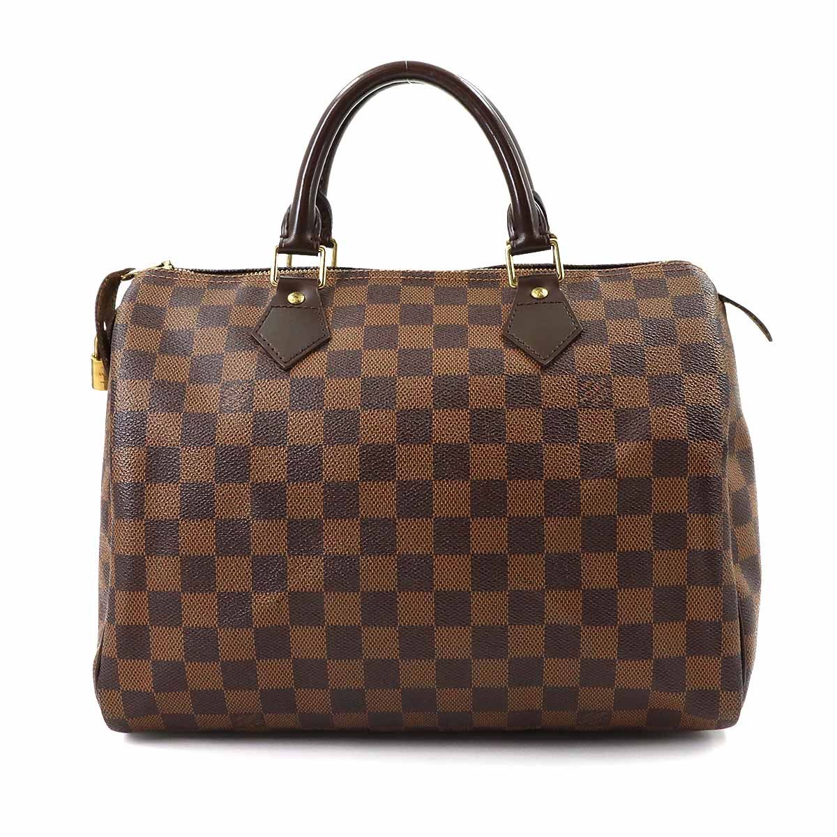 Louis Vuitton Damier Speedy 30 Hand Bag Ebene Brown Gold — view 2