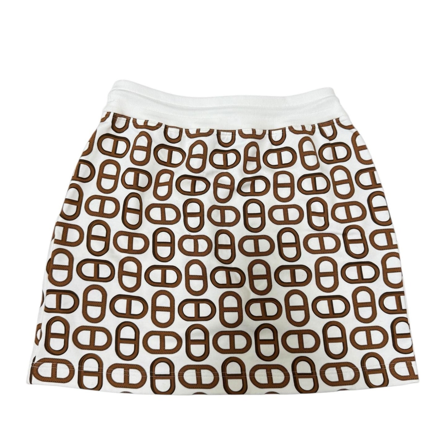 Hermes Chaine D'ancre Cotton Mini Skirt 38 — view 2