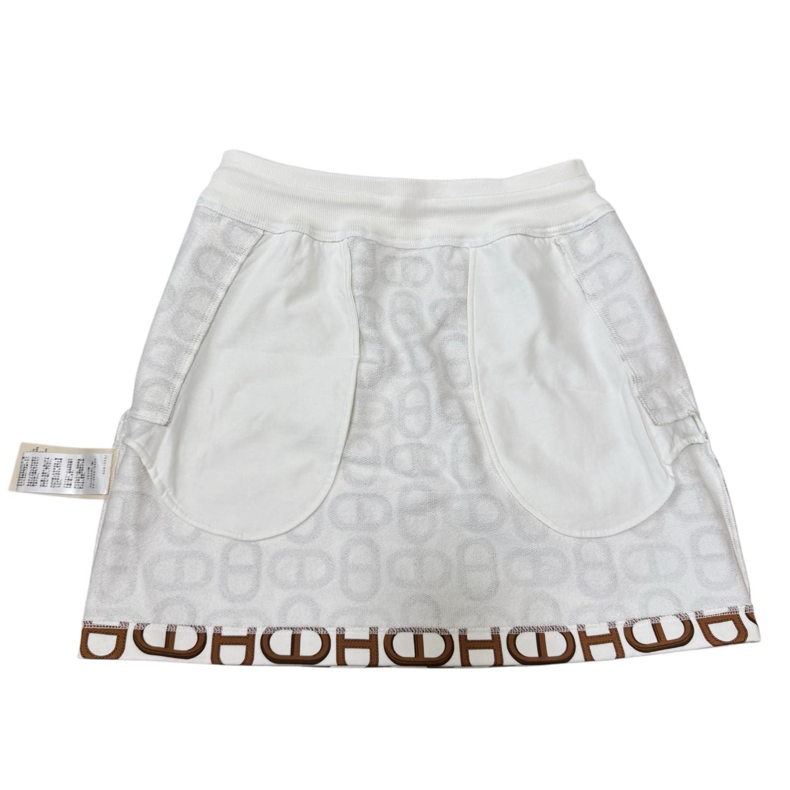 Hermes Chaine D'ancre Cotton Mini Skirt 38 — view 3