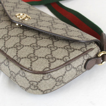 Gucci Mini Shoulder Bag GG Supreme Canvas Brown — view 3
